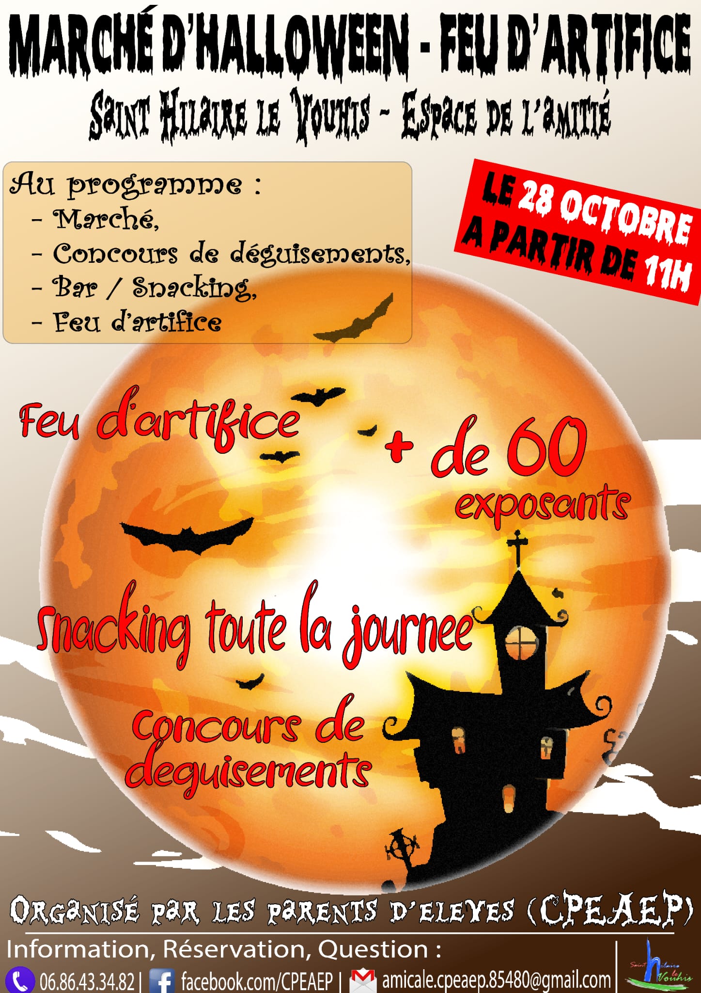 Marché halloween saint hilaire de vouhis