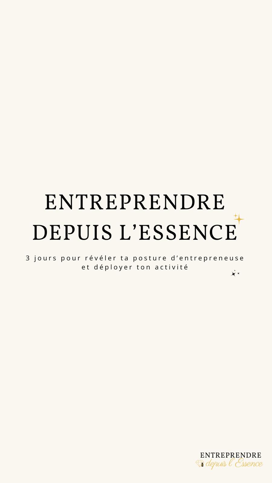 Événement WhatsApp Entreprendre depuis l’Essence